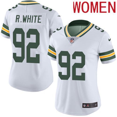 Women Green Bay Packers 92 Reggie White White Nike Vapor Limited NFL Jersey